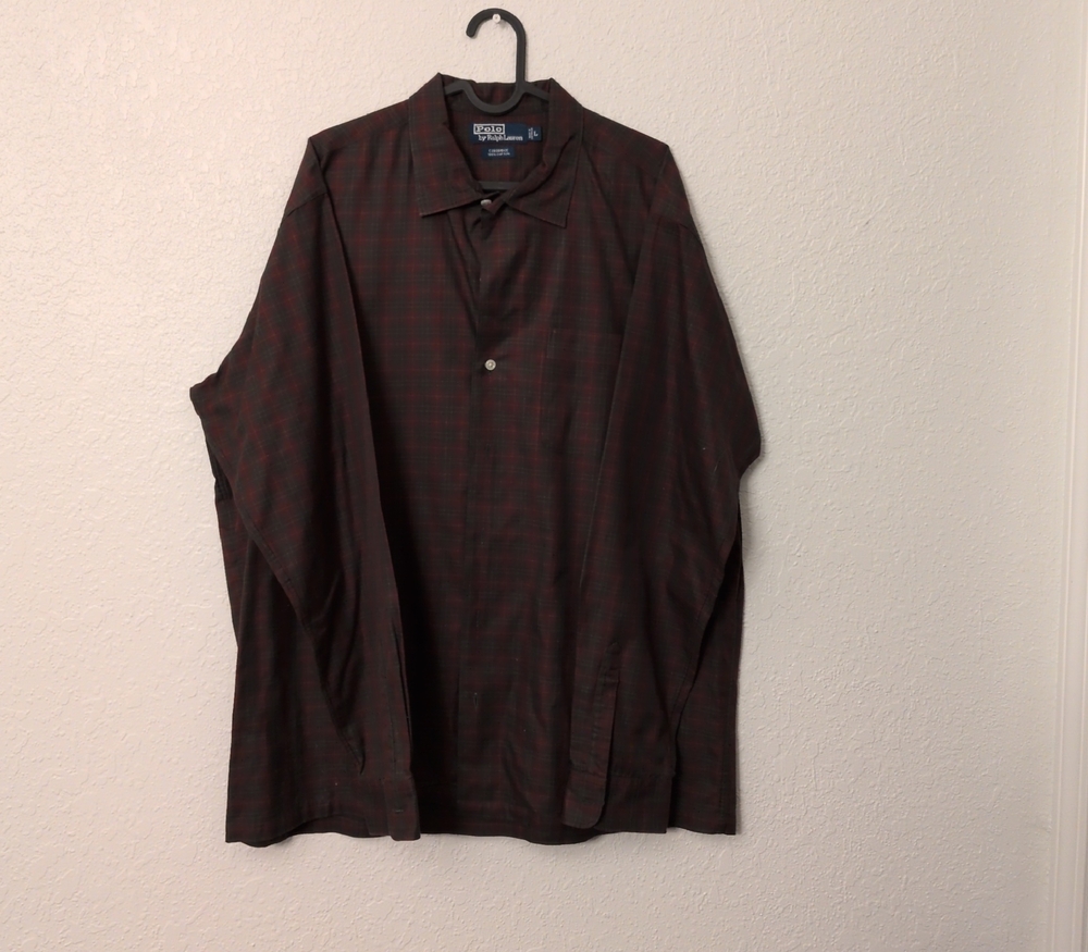 Ralph Lauren Black and Red Casual Button Down Shirt